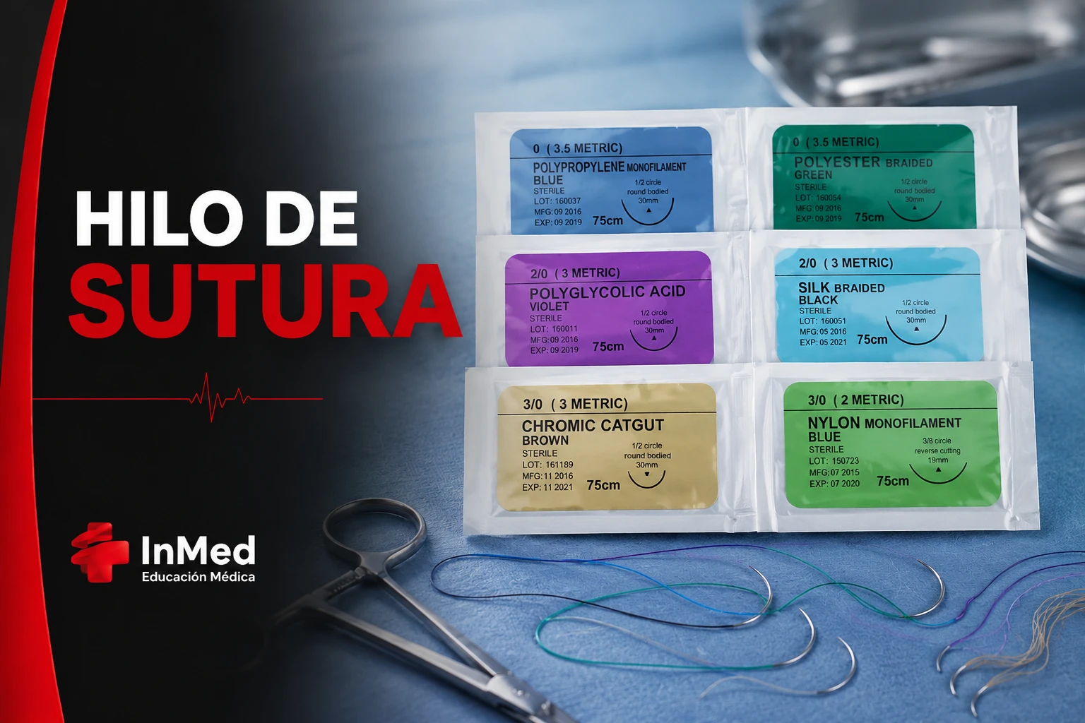 Hilo de sutura: qué es, tipos y para qué sirve